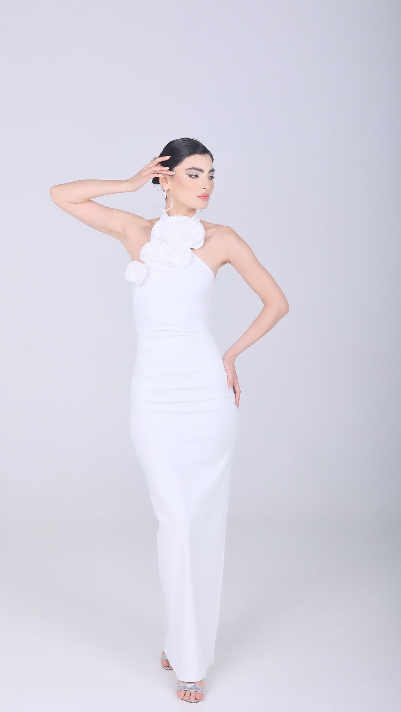 LORIA WHITE MAXI DRESS