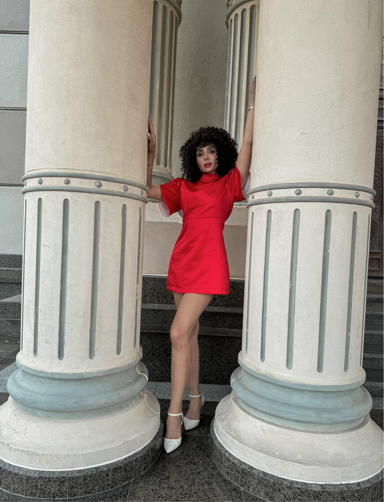 JERSEY RED MINI DRESS